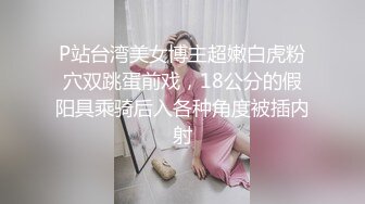 P站台湾美女博主超嫩白虎粉穴双跳蛋前戏，18公分的假阳具乘骑后入各种角度被插内射